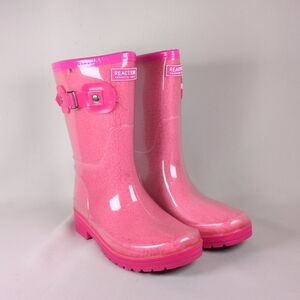 Kenneth Cole Reaction Rain Buckle Cozy Boot – Kids Size 5 – Hot Pink – NIB